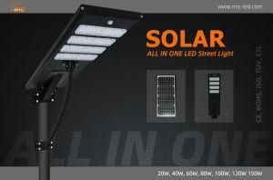 LED Solar Power Street Light 150W Solar Panel 76ah Battery All in One Solar Street Light Ready to Ship