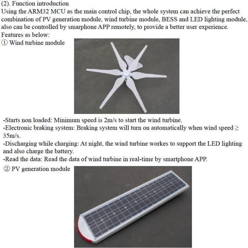 Wind and Solar Powered Hybrid 30W All in One LED Street Lighting (SNH-030)