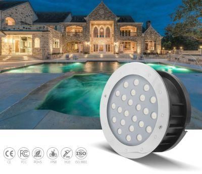 Manufacturers 24W Stainless Steel IP68 Recessed Underwater Swimming Pool LED Light with ERP Ik10
