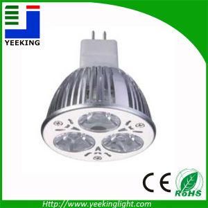 CE RoHS MR16 GU10 E27 3W High Power LED Spotlight/LED Lamps (SLMR1603-3*1W-PW)