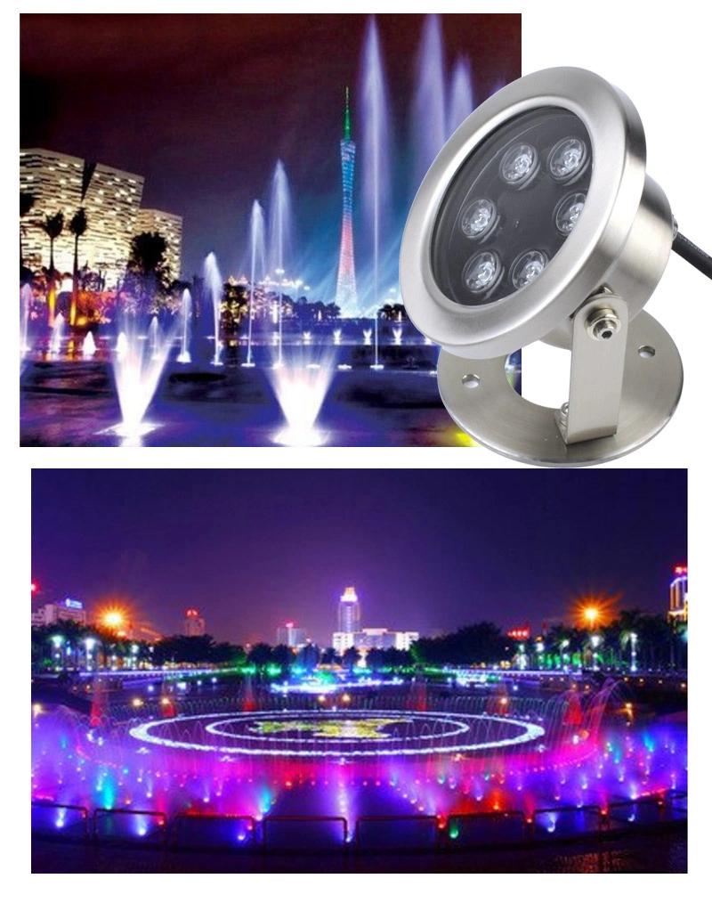OEM IP68 3W 9W 24V RGB Colorful DMX Remote Control Waterfall Garden Underwater LED Lights for Fountains