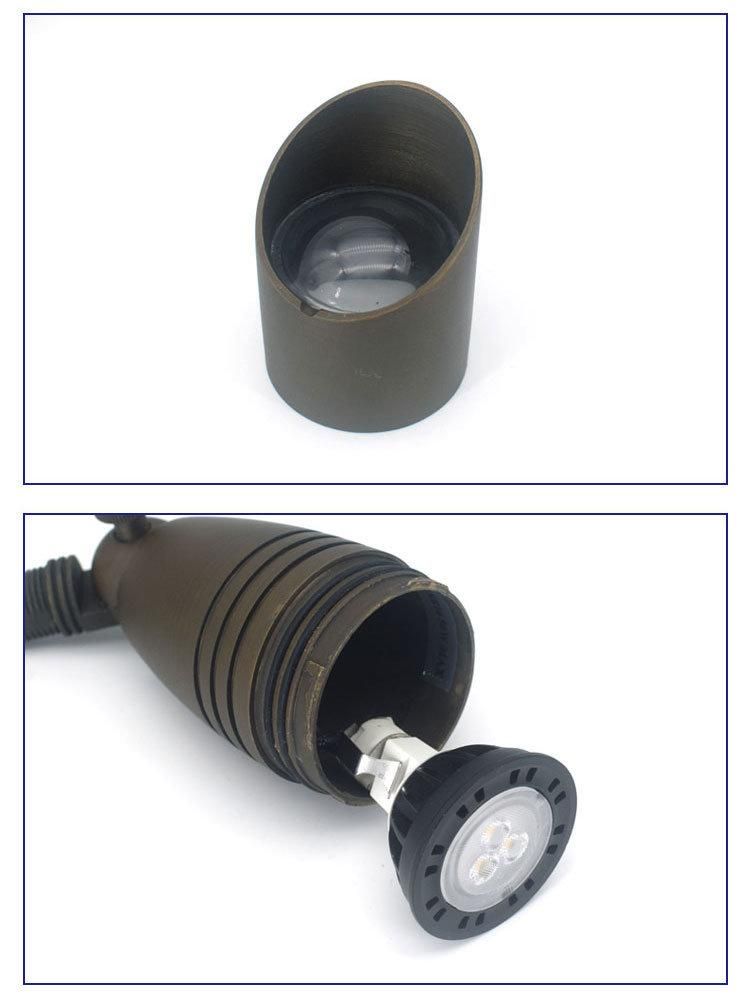 ETL Certified Brass Constriction New Low Voltage Lt2105 Spot Light with Free Stake for Outdoor Landscape Garden Lighting