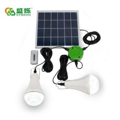 Solar Cell Panel System Rechargeable LED Lights with IP55 Waterproof