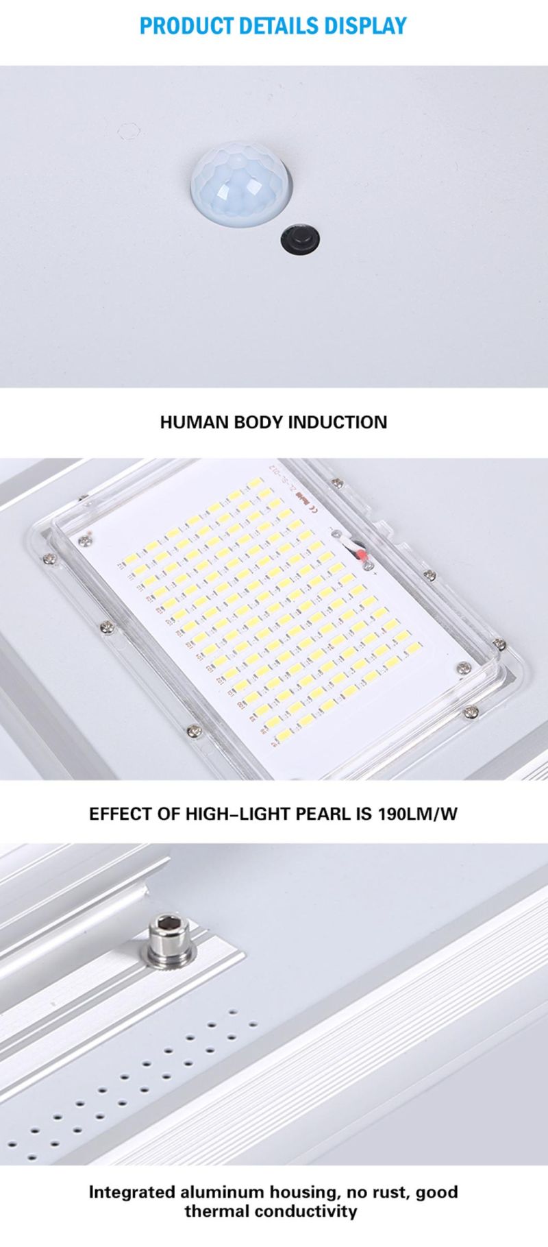 IP65 Outdoor Lighting Waterproof 50W 60W 80W 100W 150W 200W All in One Integrated Solar Street LED Light