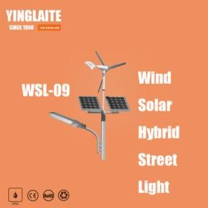 5 Years Warranty IP65 Waterproof 9m Pole 100W Wind Solar Hybrid Street Lamp