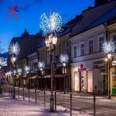 2022 Newest High Quality Holiday 3D Cone Tree Garland Christmas Decorative Outdoor Pole Street Motif Lights