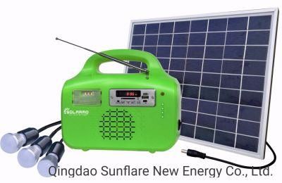 20W FM Radio Solar Panel Light System with MP3