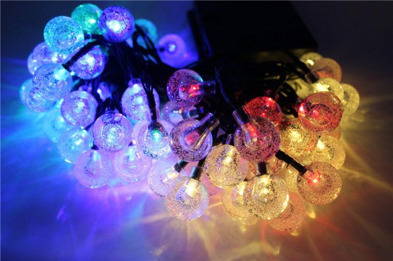 Fairy Holiday Outdoor Waterproof Christmas Decoration Bubble Ball Solar String LED Lights