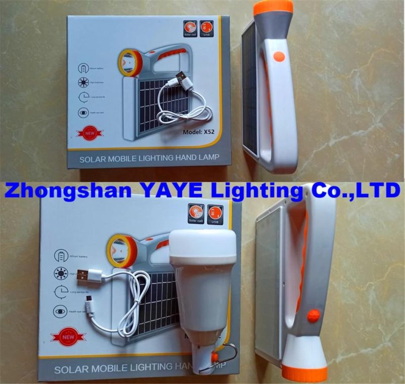 Yaye Hottest Sell 100W Solar LED Rechargeable Portable Multifunctional Spot Light for Mobile Charger with 1000PCS Stock