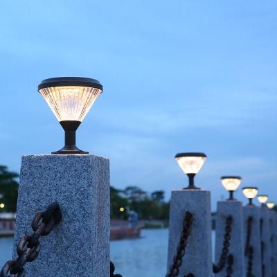 China Supplier Upscale Outdoor Garden Decoration Solar Main Gate Pillar Lamp Light