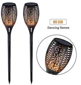 Torch Flame Lamp Outdoor LED Lighting Solar Light for Garden Yard Lawn Patio Deck Porch Corridor