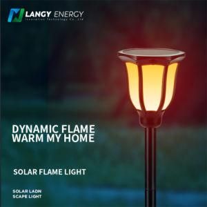 Langy Official Dance Flame Garden Light LED Solar Flame Outdoor Garden LED Flame Lamp