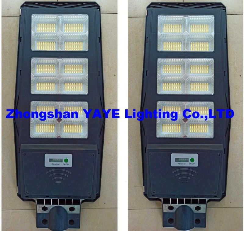 Yaye 2022 Hottest Sell Factory Price 200watt/100watt All in One Solar LED Street Road Wall Garden Light with Remote Controller/Radar Sensor 500PCS Stock