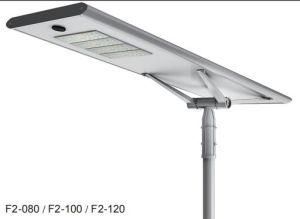 100W All in One LED Solar Street Lamp with Lithium Battery Control System for Roads and Garden