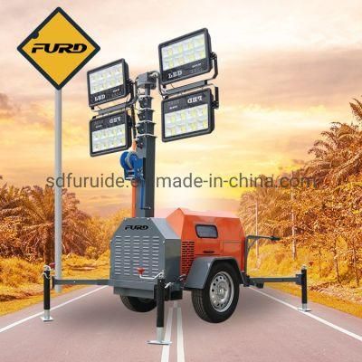 Trailer Type Outdoor Generator Light Tower with Regular Metal Halide Lights Fzmt-1000b