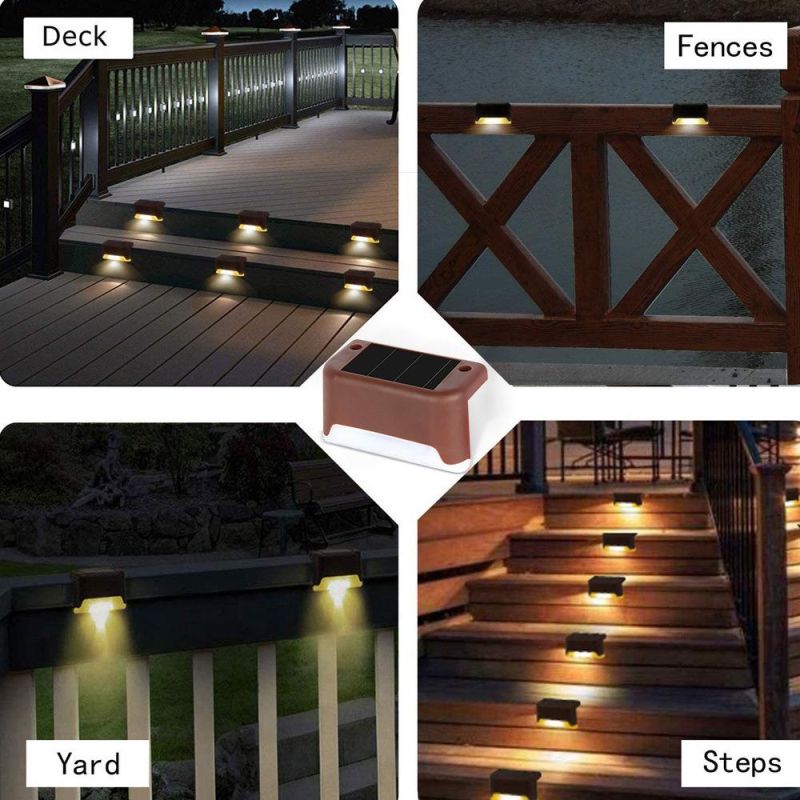 Outdoor Solar Light Deck Waterproof Solar Lights for Stairs Step Fence Wbb15467