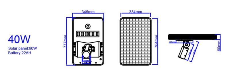 Factory OEM ODM 30W~120W Energy Saving All in One LED Solar Street Light 3 Years Warranty IP65 IEC CE RoHS Certified