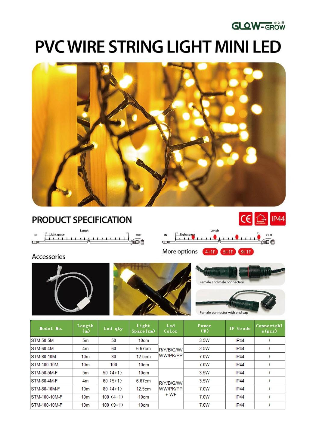 IP44 Waterproof Warm White Solar String Light Waterproof for Wedding Home Event Street Tree Party Garden Decoration