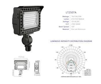 Lt-2507A 7W Solid Brass Powerful and Heavy Duty Flood Light for Landscape Lighting
