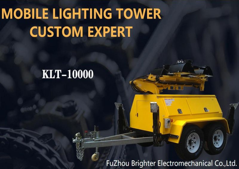 Trailer Portable Mobile Tower Light with Diesel Generator and Metal Halide