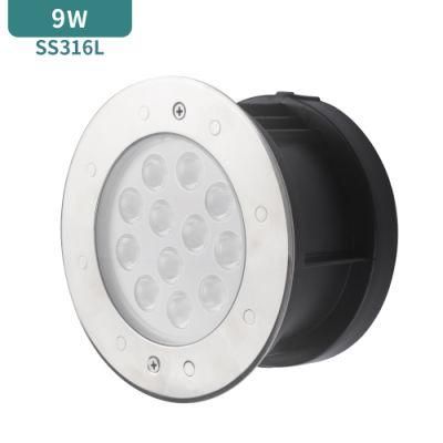 9W DC12V Structure Waterproof IP68 Recessed LED Underwater Pool Light