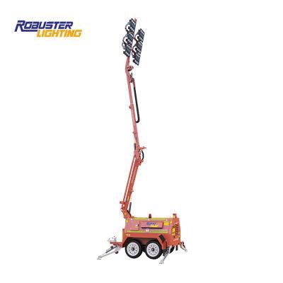 10m Diesel Generator Trailer LED Light Tower for Mining Emergency