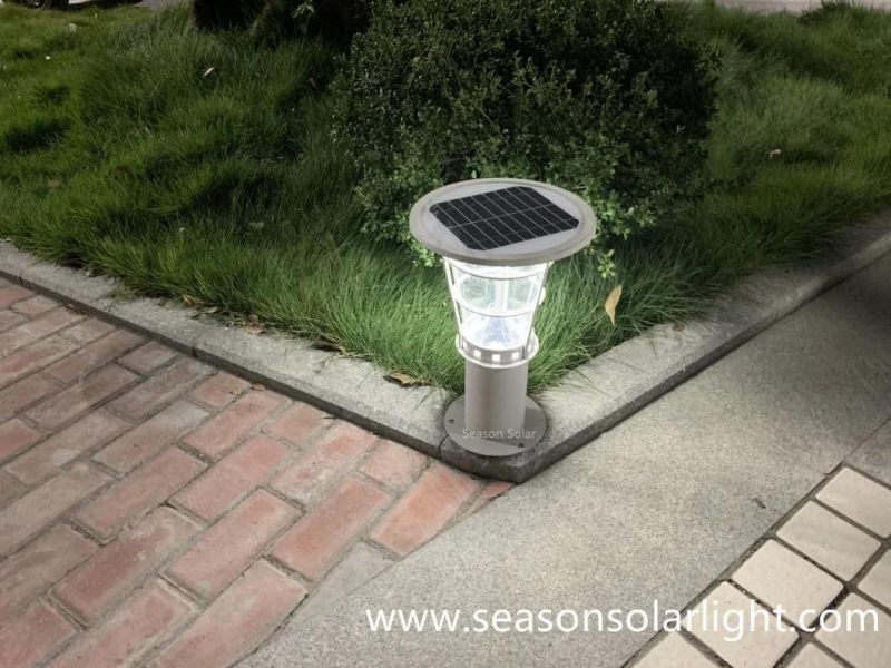 Smart Remote Controll LED Lighting Lamp Outdoor Garden Solar Pillar Lamp with Warm LED Light