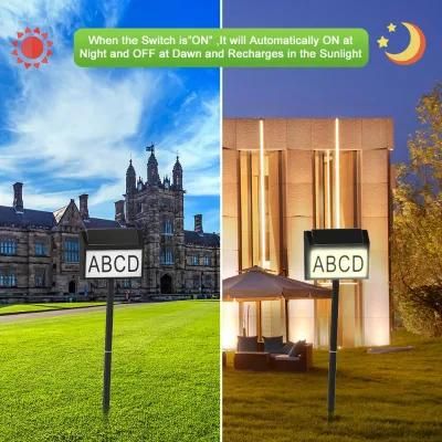 House Number Doorplate Digital Solar Light LED Door Number Address Digits Wall Mount Porch Lights with Battery Porch Light