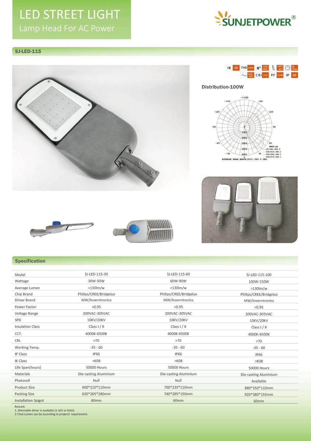 High Brightness Outdoor IP65 Waterproof Integrated LED Solar Street Light