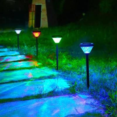 Wholesale Waterproof Flower Outdoor Low Voltage Waterproof Fence Post Spot Night Lamp LED Solar Garden Lights