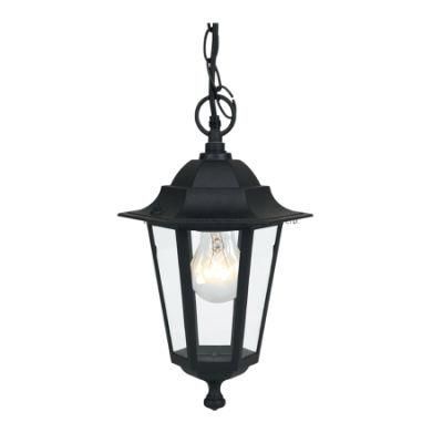 Outdoor Aluminum Hanging Lantern Light with E27/E26 Lampholder