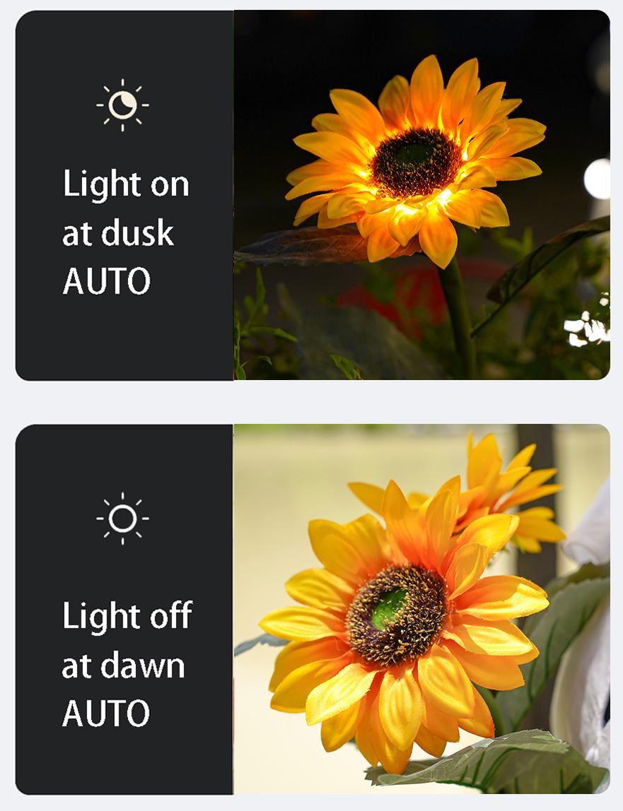 Outdoor IP65 Garden Lawn Pathway Home Decorative Stake Solar Flower Lights with CE