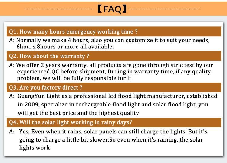 Factory Best Selling Waterproof IP67 100W 200W 300W Solar LED Flood Light