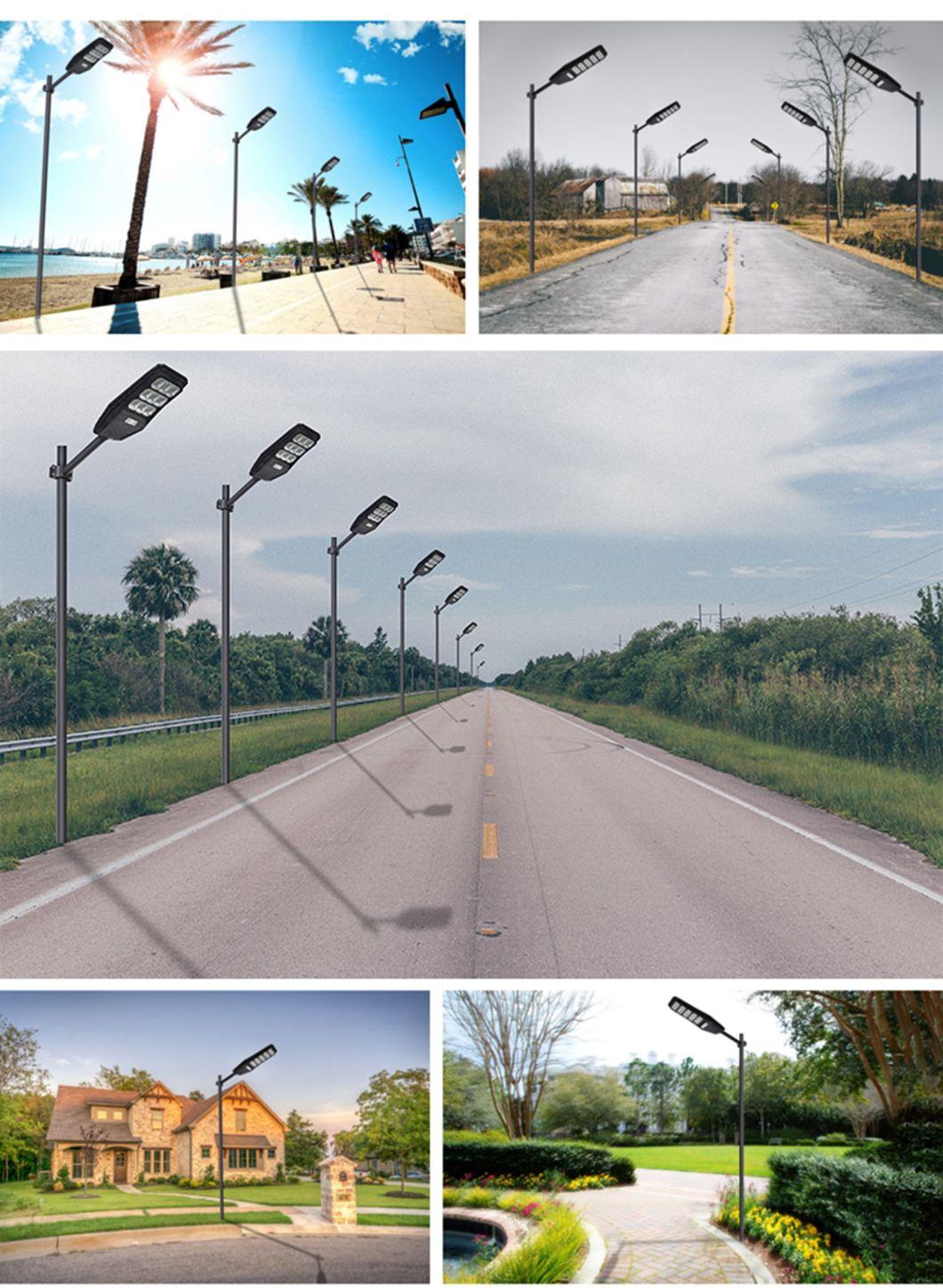 Energy Saving Outdoor High Brightness LED Lighting All in One Integrated Panel Solar Street Light