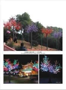 Plastic Fruit Flower Leaves Decoration Lighting Parts Potted Landscape Tree Lighting