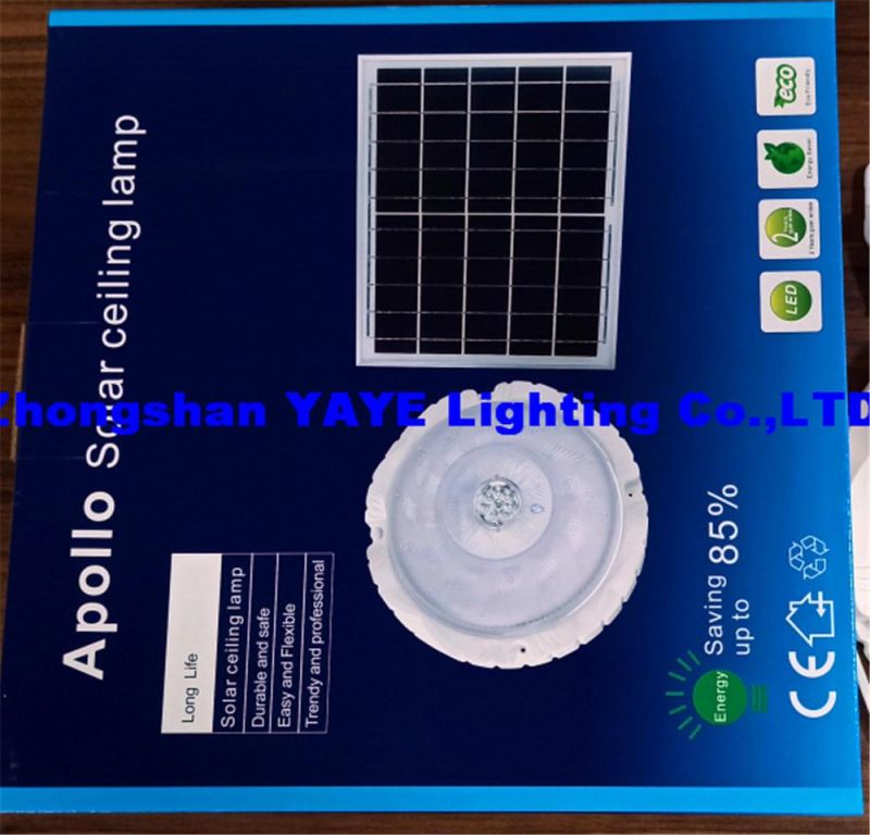 Yaye Hot Sell 200W Solar LED Ceiling Light with Remote Controller (Available Watt: 200W/100W/50W)