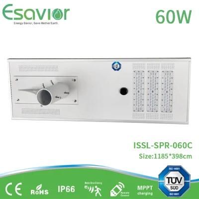 5 Years Warranty IP66 Waterproof All in One Solar Panel Light Integrated LED Solar Road Lighting with LiFePO4 Lithium