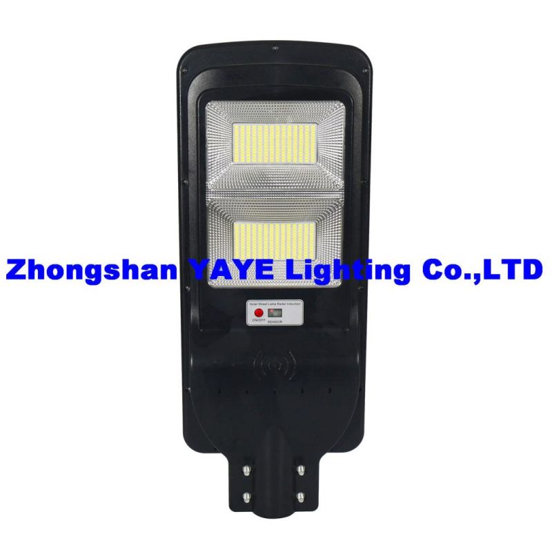 Yaye 18 High Quality Low Price 200W Sensor All in One Outdoor Solar LED Street Road Garden Lights with Remote Controller/ Radar Sensor/ 1000PCS Stock