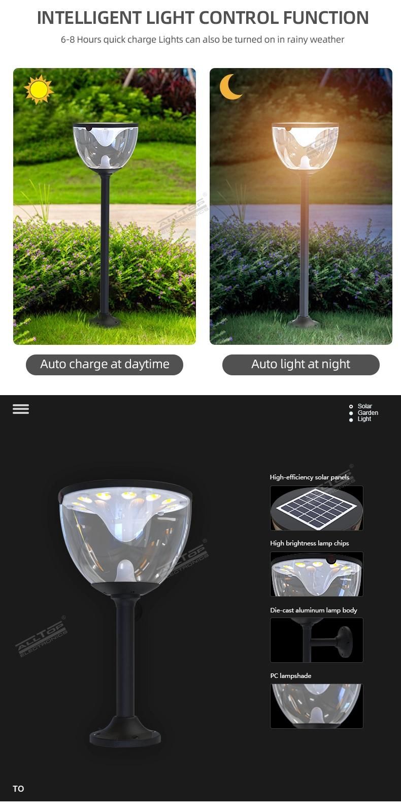 Alltop Zhongshan Wholesale Aluminum ABS 3W IP65 Waterproof Landscape Lawn Outdoor LED Solar Garden Light