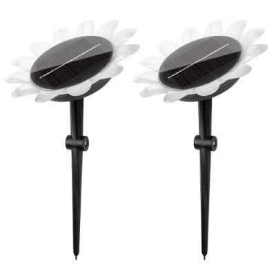 Hot Roses 3 LED Light Outdoor Waterproof Landscape Decorative Lamp for Garden Lawn Balcony Illumination Solar Flower Lights