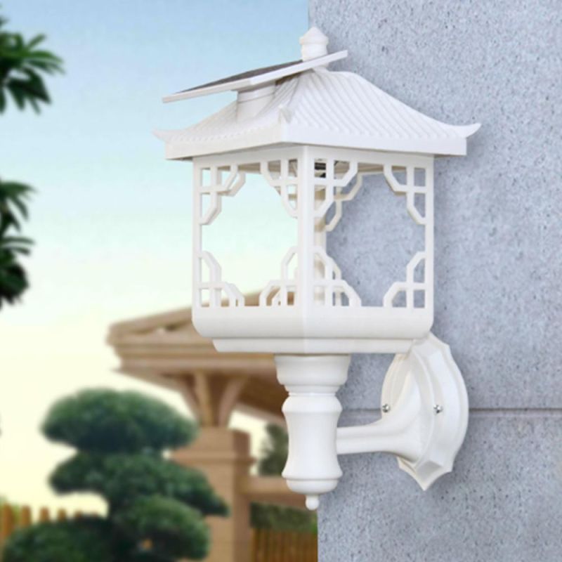 Solar Wall Lights Outdoor, Garden Decorative Fence Post Lights for Patio, Pathway, Pool, Backyard, Black Birds, Post Light