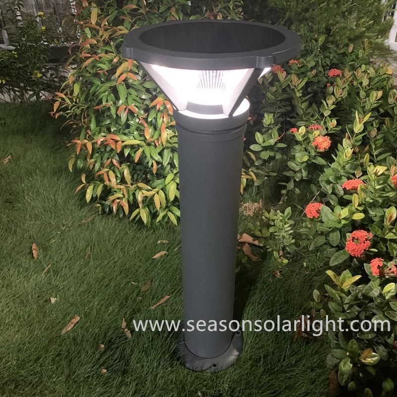 High Lumen Outdoor Bollard Solar Power System LED Garden Light with Warm+White LED Lighting