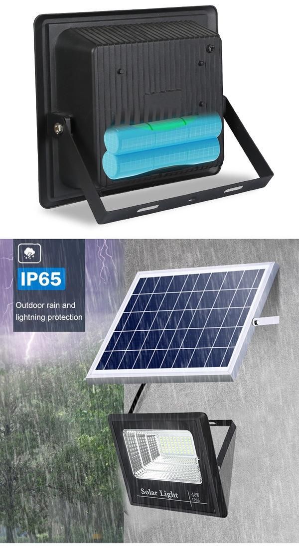 Remote Control 300W LED Solar Flood Light Garden Spot Lamp Lights Lighting Energy Saving Decoration Power System Home Portable Products Outdoor Wall Street