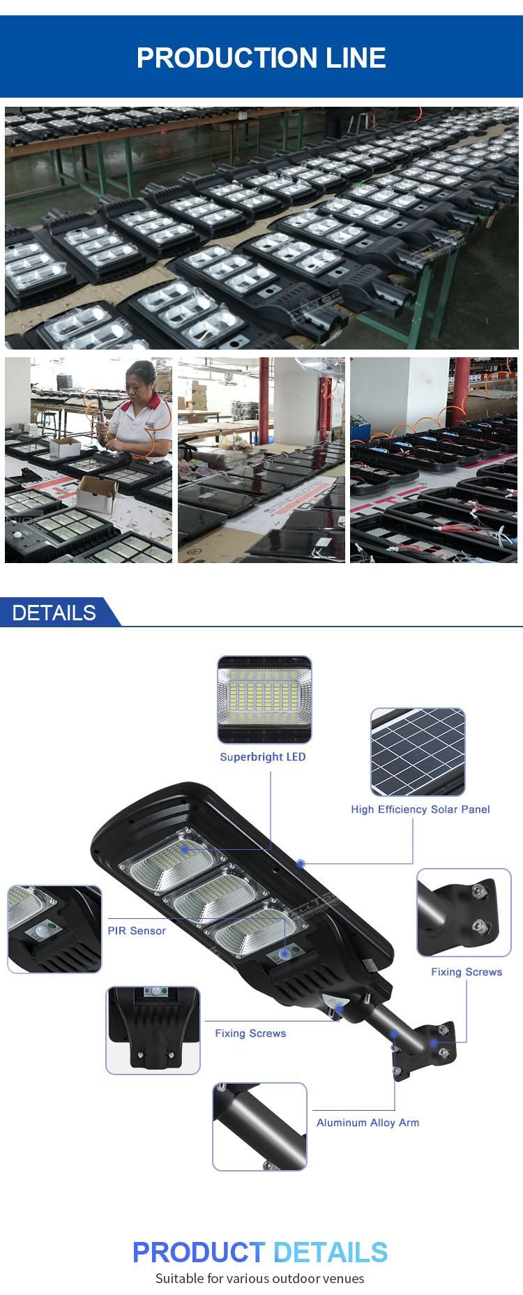 Alltop Waterproof IP65 50W 100W 150W 200W 250W 300W All in One Outdoor Solar LED Street Lamp