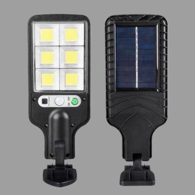 ABS High Power Waterproof PIR Motion Sensor Outdoor LED Garden 3 Head Security Emergency Remote Control Solar Light for Garden