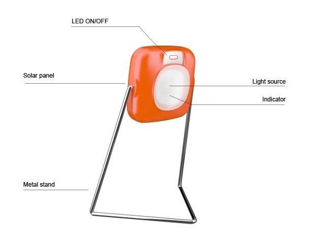 Affordable Durable Long Lifespan Solar Reading Lamp for Inddoor and Outdoor Lighting