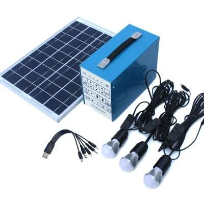 Energy-Saving Solar Power LED Lighting Home System with 3*3W LED Bulbs