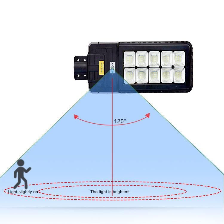 Outdoor IP65 Waterproof LED Integrated 300W 400W 500W Motion Sensor All in One Solar Street Light with Remote Control