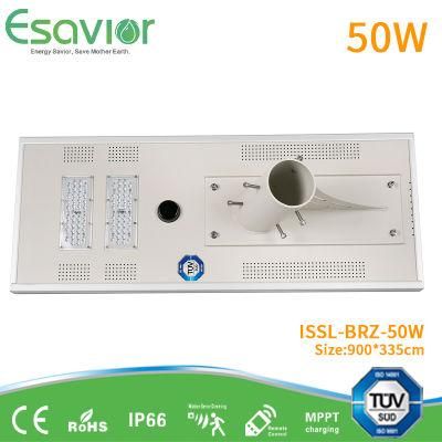 Top Quality Factory Price 50W All in One Solar LED Lighting Solar Street Light with Microwave Radar Sensor