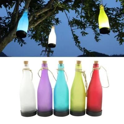 Solar Wine Bottle Design Plastic LED Bottle Lights Light Garden Hanging Lamp for Party Outdoor Garden Courtyard Patio Wyz10130